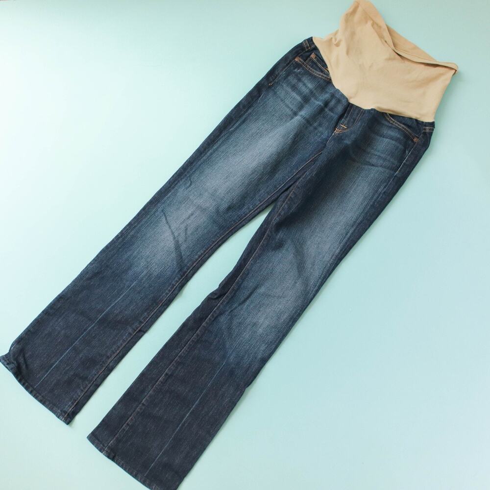 7 For All Mankind Secret Fit Belly Maternity Bootcut Jeans Size 29 Stretch Dark